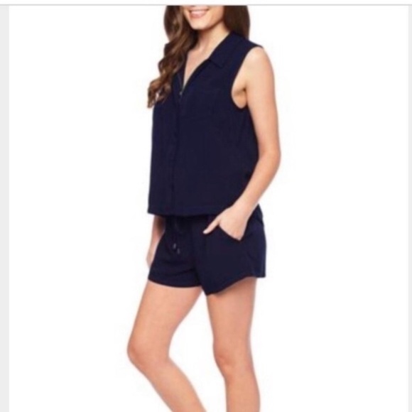 Splendid Pants - Splendid Blue Shorts Romper